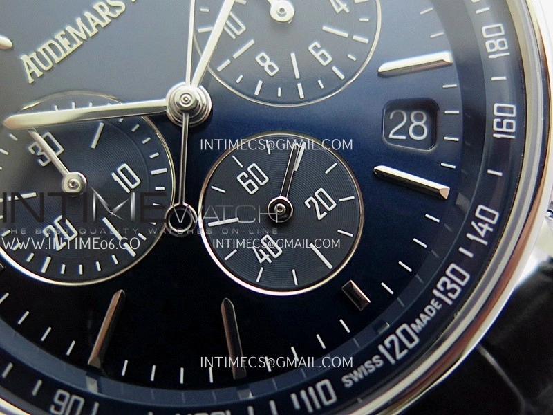 Code 11.59 Chrono 26393 SS APSF 1:1 Best Edition Blue Dial On Black Leather Strap Super Clone SA4401